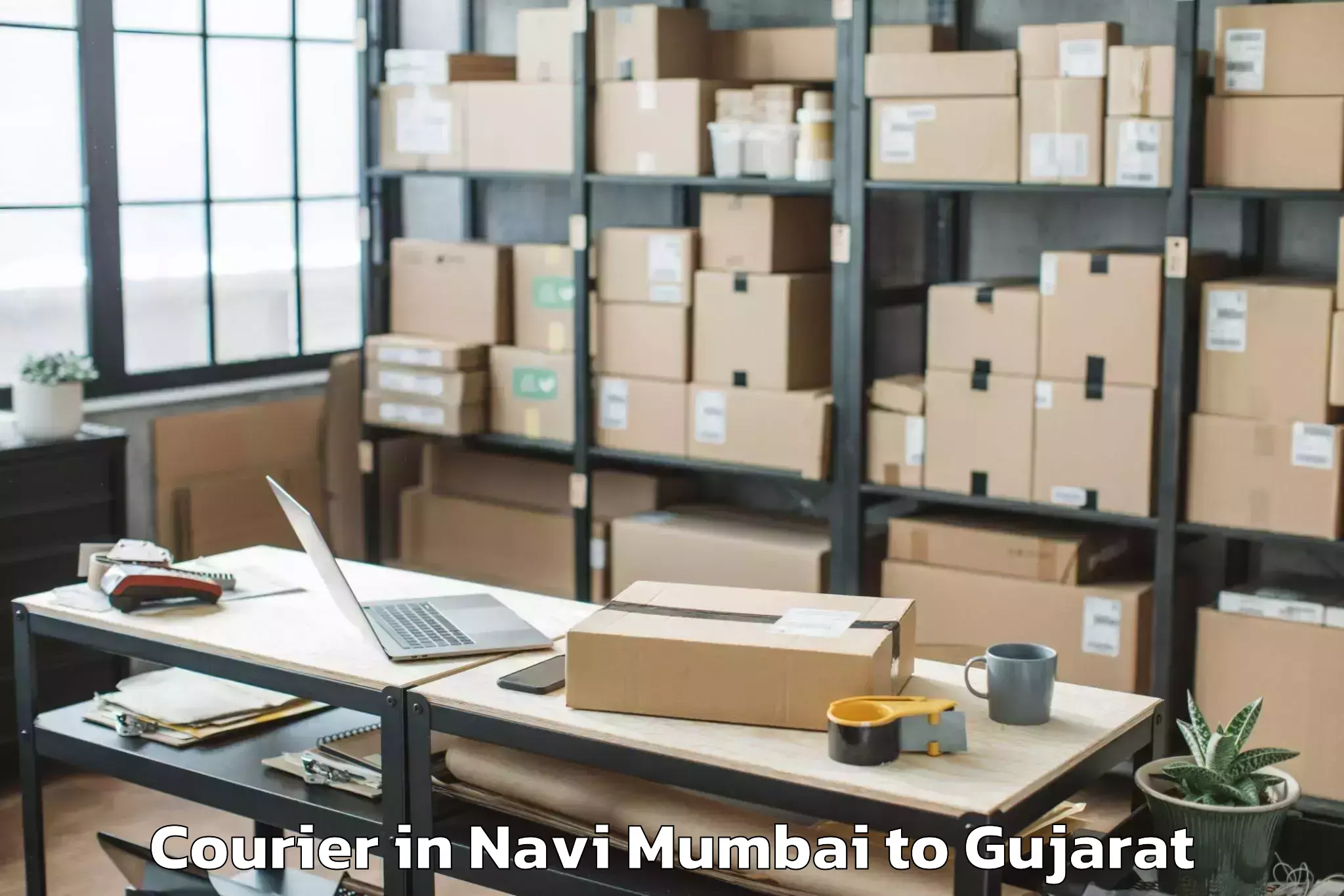 Reliable Navi Mumbai to Kotda Sangani Courier